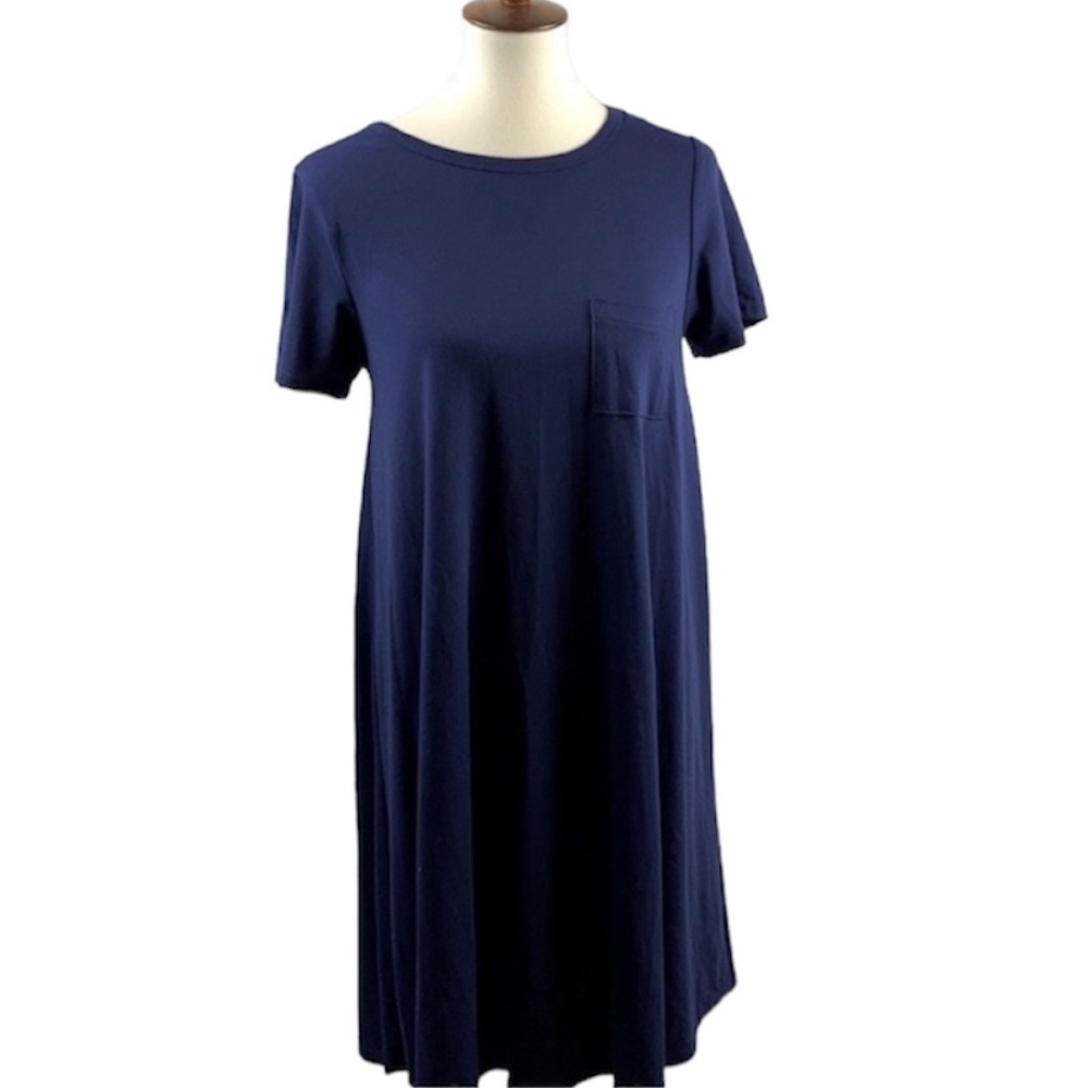 Lularoe Solid Navy Blue Carly Dress
